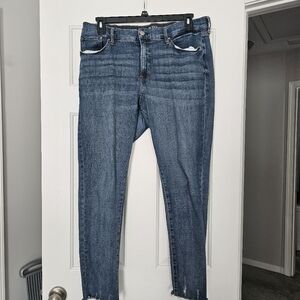 a.n.a Dark Blue High-rise Skinny Jeans Size 16